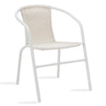 Set Masa si Scaune Gradina Watson-Obbi 3 Piese, Alb, 60x60x70 cm, detaliu produs