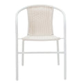 Set Masa si Scaune Gradina Watson-Obbi 3 Piese, Alb, 60x60x70 cm, foto produs