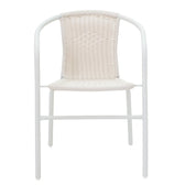 Set Masa si Scaune Gradina Watson-Obbi 3 Piese, Alb, 60x60x70 cm, foto produs