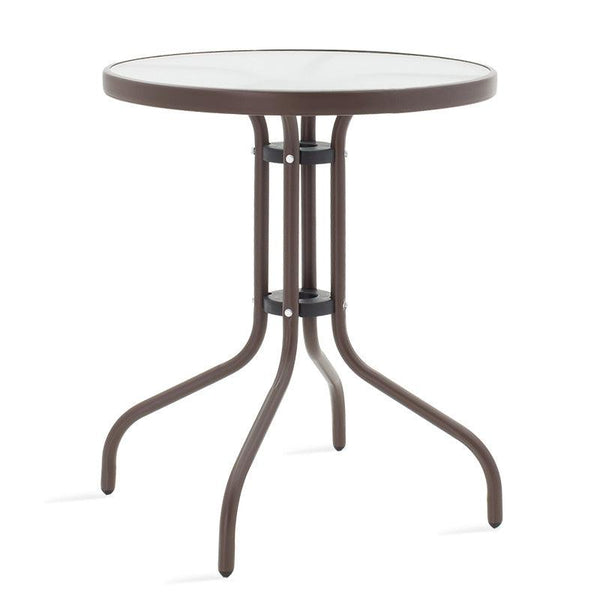 Set Masa si Scaune Gradina Watson-Obbi 3 Piese, Maro, 60x60x70 cm