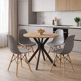 Set masa si scaune Julita dining, D80x75 cm - Gri