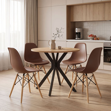 Set masa si scaune Julita dining, D80x75 cm