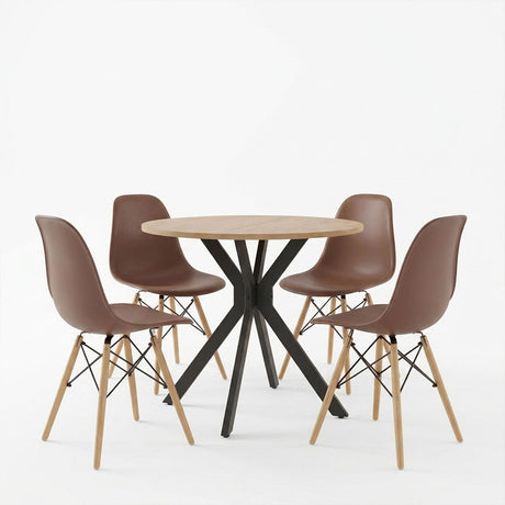 Set masa si scaune Julita dining, D80x75 cm