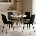 Set masa si scaune Julita-Noor, Gri inchis-Alb-Gri, 80x73 cm Pakoworld, imagine principala produs, Masa Cu Scaune, culoare Gri inchis-Alb-Gri