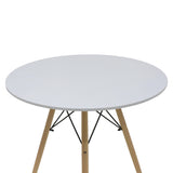Set masa si scaune Julita-Noor, Gri inchis-Alb-Gri, 80x73 cm