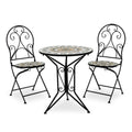 Set Masa si Scaune Mosaic 3 Piese Negru - Multicolor