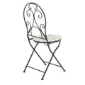 Set Masa si Scaune Mosaic 3 Piese, Negru - Multicolor, 60x60x94 cm, detaliu produs