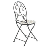 Set Masa si Scaune Mosaic 3 Piese, Negru - Multicolor, 60x60x94 cm, detaliu produs