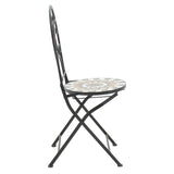 Set Masa si Scaune Mosaic 3 Piese, Negru - Multicolor, 60x60x94 cm