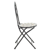 Set Masa si Scaune Mosaic 3 Piese, Negru - Multicolor, 60x60x94 cm, perspectiva suplimentara