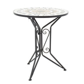 Set Masa si Scaune Mosaic 3 Piese, Negru - Multicolor, 60x60x94 cm, foto produs 10