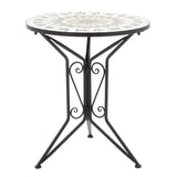 Set Masa si Scaune Mosaic 3 Piese, Negru - Multicolor, 60x60x94 cm