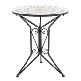 Set Masa si Scaune Mosaic 3 Piese, Negru - Multicolor, 60x60x94 cm, foto produs 11