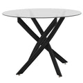 Set masa si scaune Murde Black, Metal, Negru, D100x75 cm, imagine produs 4