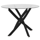 Set masa si scaune Murde Black, Metal, Negru, D100x75 cm, imagine produs 4