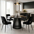 Set masa si scaune Murde Chairs Black, MDF, Negru, D120x75 cm