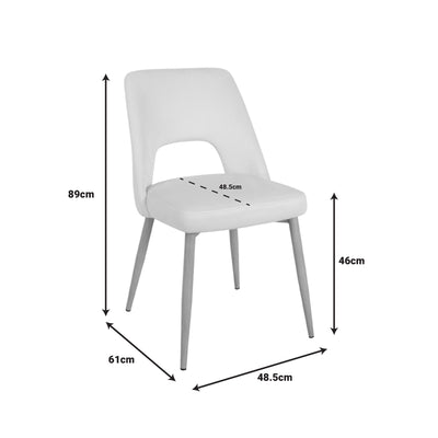 Set masa si scaune Murde Chairs Black, MDF, Negru, D120x75 cm, imagine produs 10
