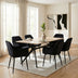 Set masa si scaune Noor Armchairs, Sonoma-Negru, 160x90x75 cm Pakoworld, imagine principala produs, Masa Cu Scaune, culoare Sonoma-Negru, dimensiuni 160 90 75 cm