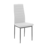 Set masa si scaune Parker-Antoro, Sticla, Alb, D100x75 cm