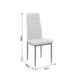 Set masa si scaune Parker-Antoro, Sticla, Alb, D100x75 cm