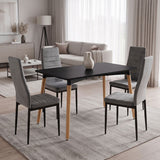 Set masa si scaune Parker Dining, 120x80x76 cm - Gri