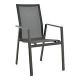 Set masa si scaune Pinap-Dashiell, 5 piese, D110x74 cm - Negru