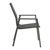 Set masa si scaune Pinap-Dashiell, 5 piese, D110x74 cm - Negru