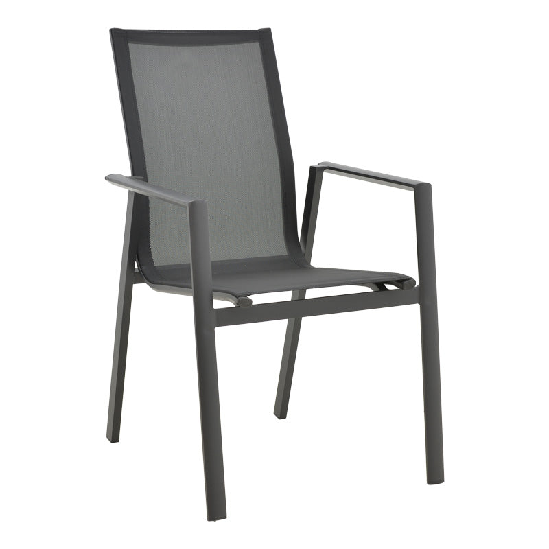 Set masa si scaune Pinap-Dashiell, 5 piese, D110x74 cm - Negru-Natural