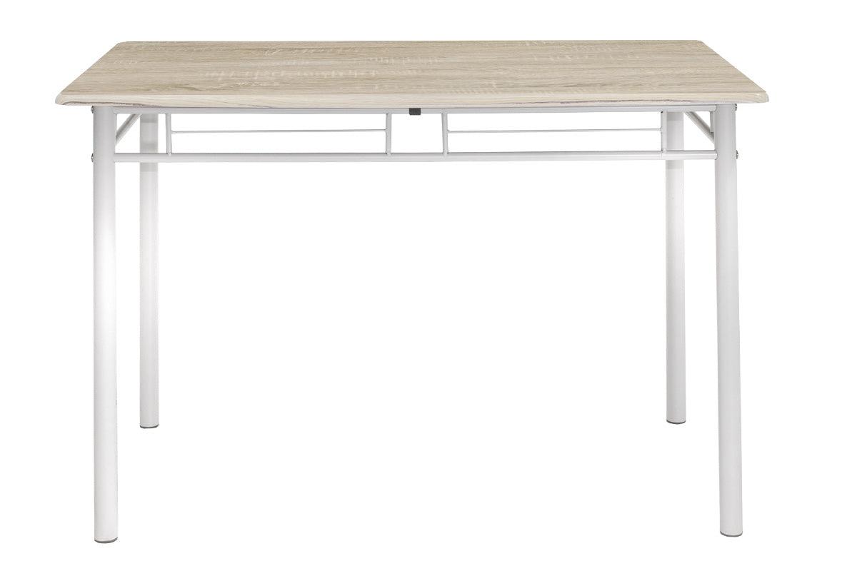 Set masa si scaune Roza, 5 piese, Nuc - Alb - Sonoma - Gri, 120x70x75 cm - Alb