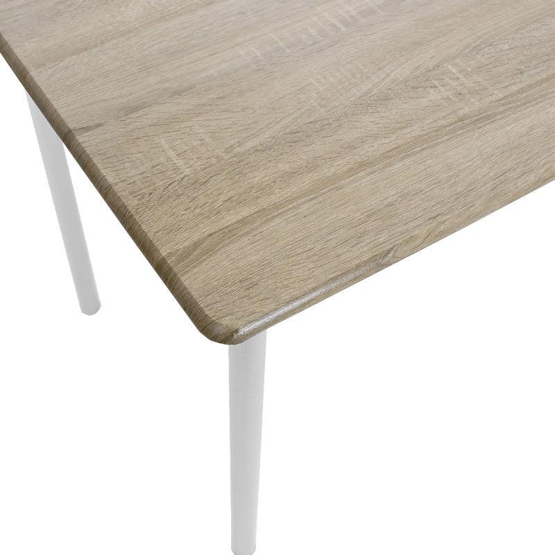 Set masa si scaune Roza, 5 piese, Nuc - Alb - Sonoma - Gri, 120x70x75 cm - Alb