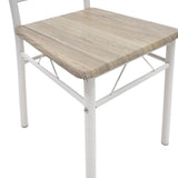 Set masa si scaune Roza, 5 piese, Nuc - Alb - Sonoma - Gri, 120x70x75 cm - Alb