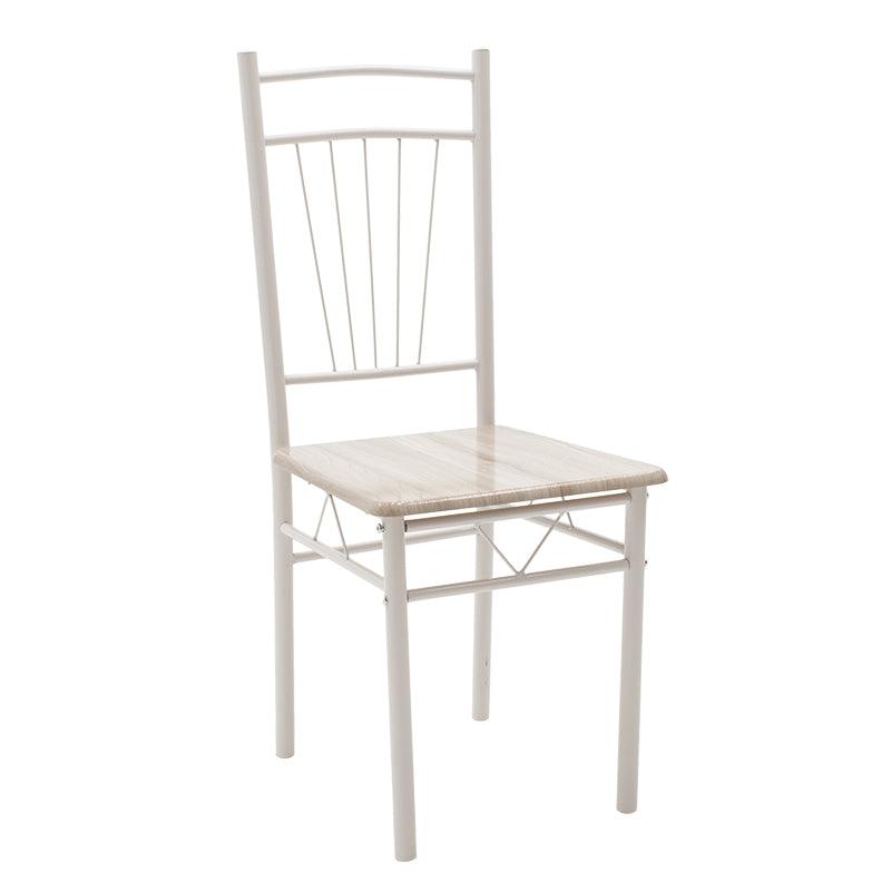 Set masa si scaune Roza, 5 piese, Nuc - Alb - Sonoma - Gri, 120x70x75 cm - Gri