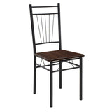 Set masa si scaune Roza, 5 piese, Nuc - Alb - Sonoma - Gri, 120x70x75 cm - Nuc