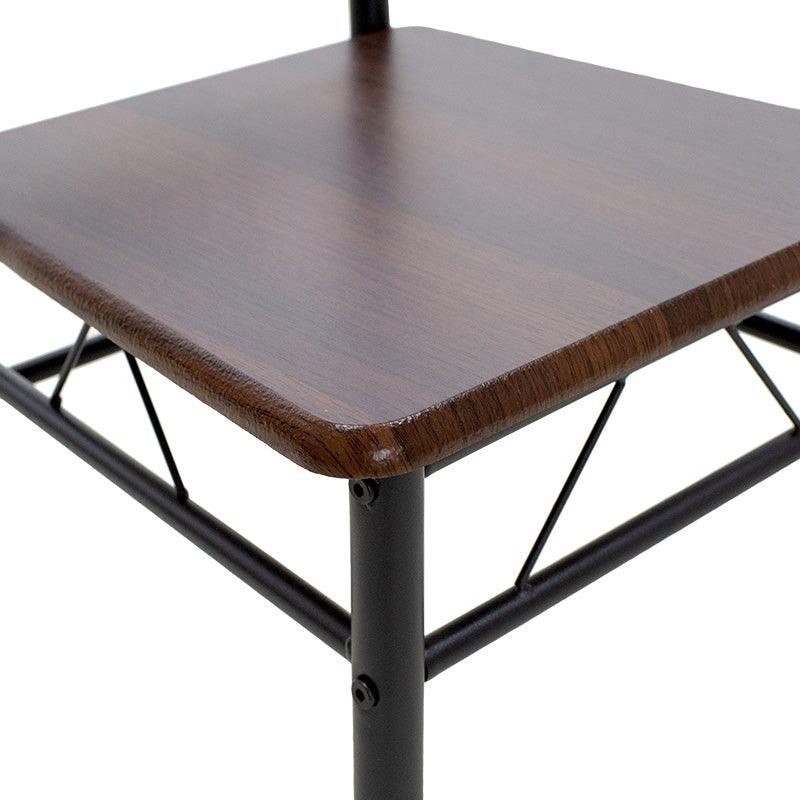Set masa si scaune Roza, 5 piese, Nuc - Alb - Sonoma - Gri, 120x70x75 cm - Nuc