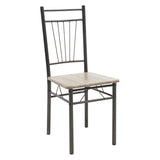 Set masa si scaune Roza, 5 piese, Nuc - Alb - Sonoma - Gri, 120x70x75 cm - Sonoma
