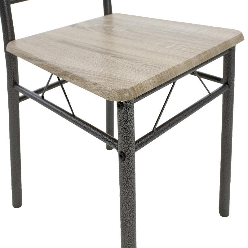 Set masa si scaune Roza, 5 piese, Nuc - Alb - Sonoma - Gri, 120x70x75 cm - Sonoma