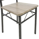 Set masa si scaune Roza, 5 piese, Nuc - Alb - Sonoma - Gri, 120x70x75 cm - Sonoma
