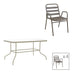 mobilier de gradina Set masă și scaune Valor-Sussie, metal, finisaj șampanie, 110x60x70 cm