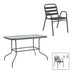 mobilier de gradina Set masă și scaune Valor-Sussie, metal și sticlă, 110x60x70 cm