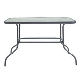 Set masă și scaune Valor-Sussie, metal și sticlă, Gri, 110x60x70 cm, foto produs 6