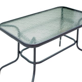 Set masă și scaune Valor-Sussie, metal și sticlă, Gri, 110x60x70 cm