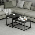 Set Masuta de Cafea Leka - Black, Negru, 60x45x47 cm