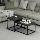 Set Masuta de Cafea Leka - Black, Negru, 60x45x47 cm