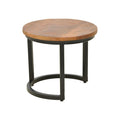 Set Masute de Cafea cu 3 Piese, Lemn de Mango și Picioare de metal, Nuanta Nuc, Diverse, 70x70x45 cm, foto produs 6