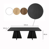 Set măsuțe de cafea Mushroom, Sapphire Oak, negru, 30x30x45 cm - Negru