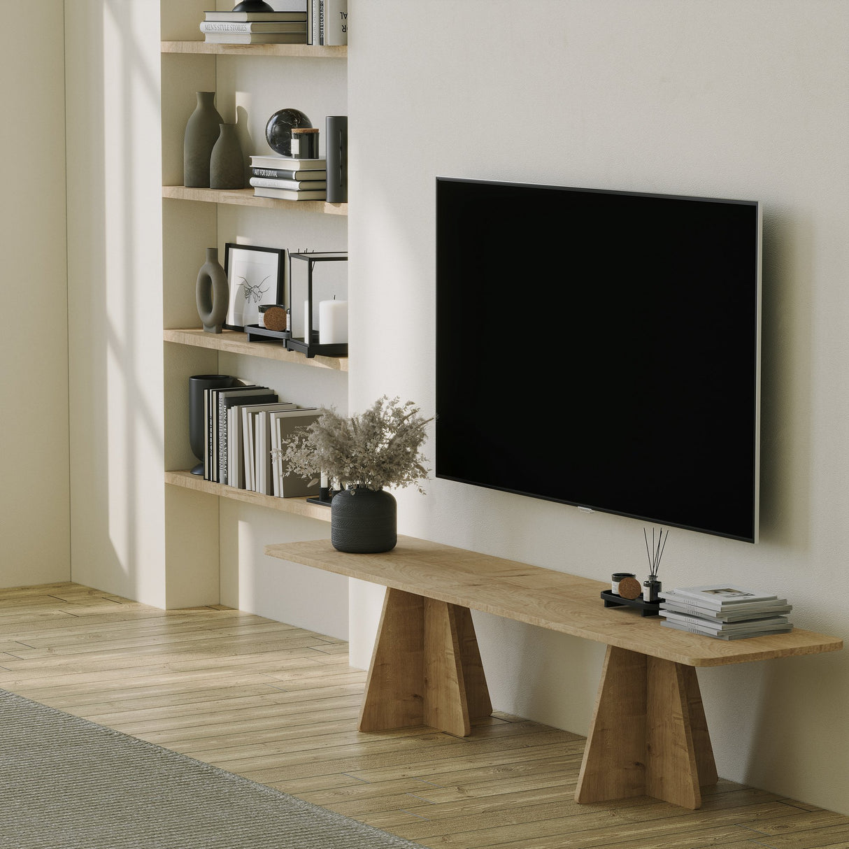 Set măsuțe de cafea Mushroom, Sapphire Oak, negru, 30x30x45 cm - Sapphire Oak