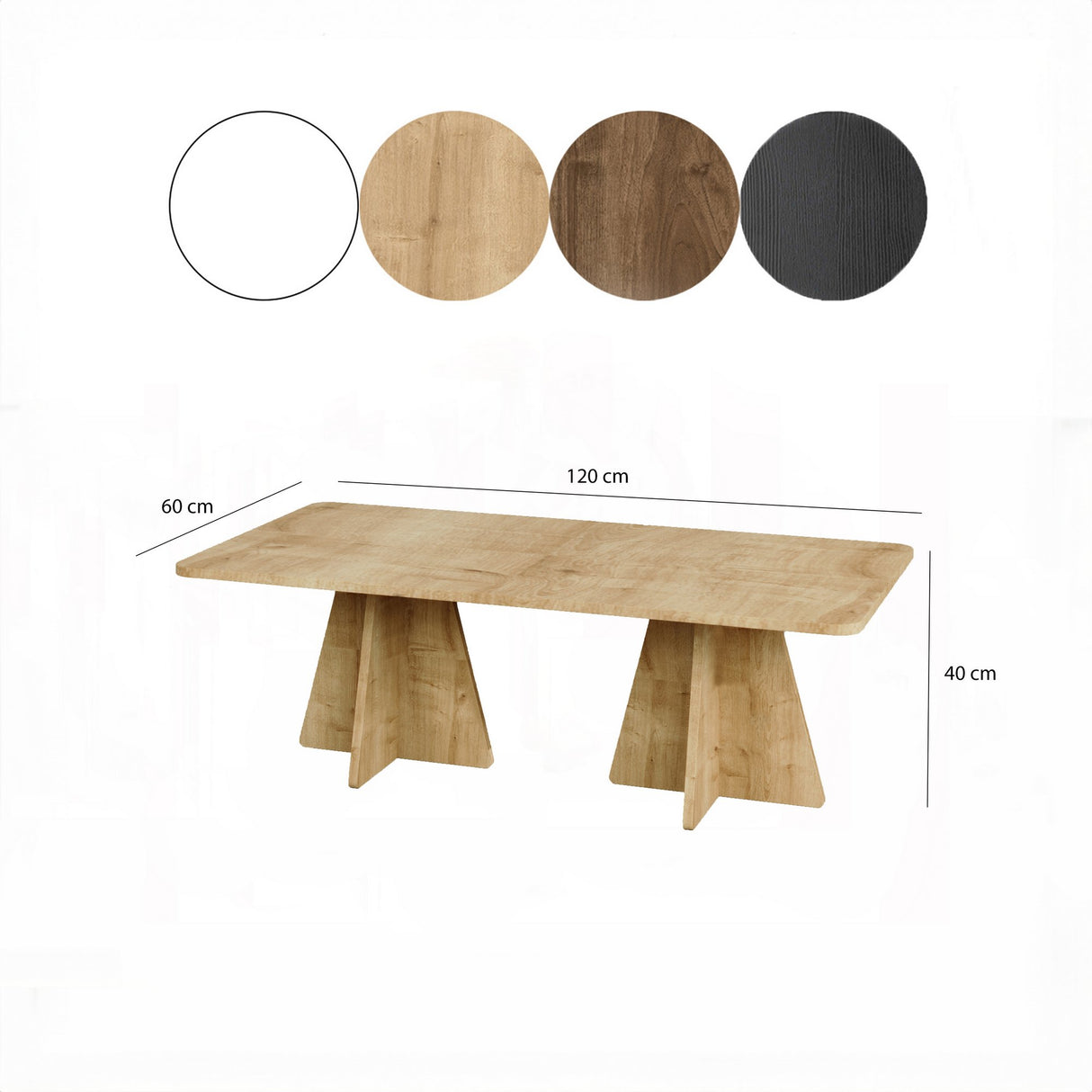Set măsuțe de cafea Mushroom, Sapphire Oak, negru, 30x30x45 cm - Sapphire Oak