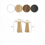 Set măsuțe de cafea Mushroom, Sapphire Oak, negru, 30x30x45 cm - Sapphire Oak