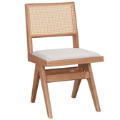 Set mese de sufragerie Winslow, 7 piese, nuc deschis, 160x85x75 cm, perspectiva suplimentara