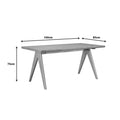Set mese de sufragerie Winslow, 7 piese, nuc deschis, 160x85x75 cm, foto produs 10